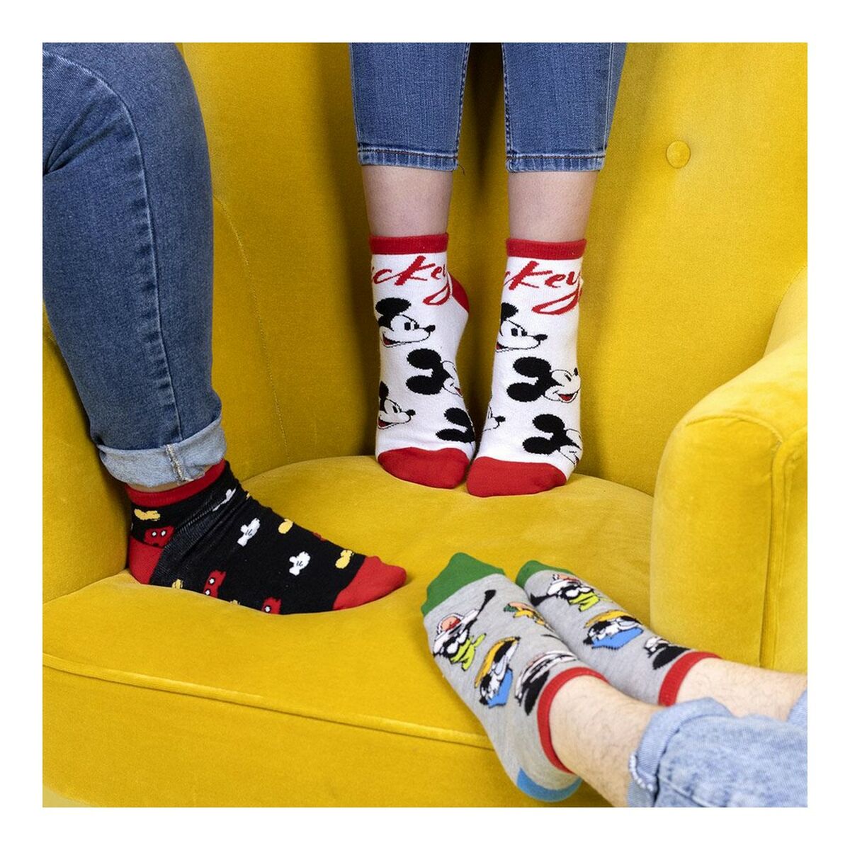 Nogavice Mickey Mouse Uniseks 3 parov